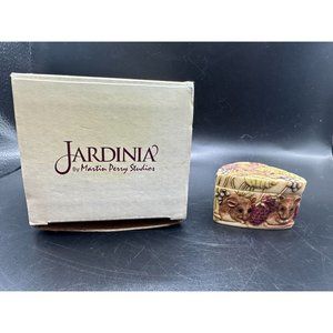 Vintage Jardinia Harmony Kingdom Strawberry Fields Mouse Lidded Trinket Box NEW